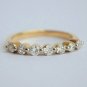 14k Solid Gold Diamond Band Yellow Gold 7 Diamond Wedding Band Anniversary Gift.