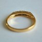 14k Solid Gold Five Diamond Band Ring Yellow Gold Diamond Journey Ring Band Gift