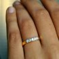 14k Solid Gold Five Diamond Band Ring Yellow Gold Diamond Journey Ring Band Gift