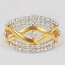 Pave Diamond Chevron Ring 14k Gold Handmade Fine Wedding Jewelry Diamond Ring.