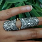 Natural Pave Diamond Finger Knuckle Ring 925 Silver 14k Gold Diamond Ring. Natural Pave Diamond Finger Knuckle Ring 925 Silver 14k Gold Diamond Ring.