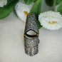 Natural Pave Diamond Finger Knuckle Ring 925 Silver 14k Gold Diamond Ring.