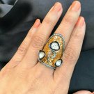 Pave Diamond Victorian Ring 14k Gold Rosecut Diamond Filigree Ring Proposal Ring Pave Diamond Victorian Ring 14k Gold Rosecut Diamond Filigree Ring Proposal Ring