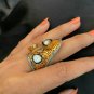 Pave Diamond Victorian Ring 14k Gold Rosecut Diamond Filigree Ring Proposal Ring