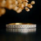 Full Eternity Diamond Wedding Band 14k Solid Gold Dainty Wedding Promise Ring. Full Eternity Diamond Wedding Band 14k Solid Gold Dainty Wedding Promise Ring.