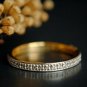 Full Eternity Diamond Wedding Band 14k Solid Gold Dainty Wedding Promise Ring.
