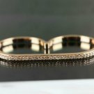 Natural Diamond Two Finger Ring 14k Gold Bridal Wedding Ring Double Finger Ring.