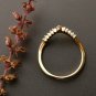 Chevron Band Ring 14k Gold Natural Diamond Crown Tiara Wedding Band Promise Gift