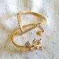 Chevron And Leaf Ring Enhancer Bands 14k Solid Gold Diamond Engagement Ring Gift