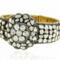 Pave Diamond Vintage Bangle 925 Silver Rosecut Diamond Polki Diamond Bangle Gift
