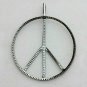 Genuine Diamond Peace Pendant 925 Sterling Silver Peace Sign Necklace Charm Gift