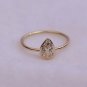 Diamond Ring 14k Yellow Gold Engagement Ring Pear Shape Natural Diamond Ring.