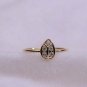 Diamond Ring 14k Yellow Gold Engagement Ring Pear Shape Natural Diamond Ring.