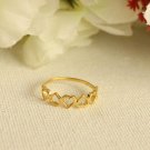 14k Solid Gold Heart Designer Eternity Ring Band Couples Ring Anniversary Ring. 14k Solid Gold Heart Designer Eternity Ring Band Couples Ring Anniversary Ring.