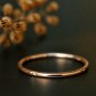 Thin Wedding Band Single Diamond 14k Solid Gold Diamond First Anniversary Gift.