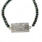 Spinel Beaded Bracelet Pave Diamond 925 Silver Fashion Beaded Charm Bracelet.