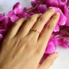 14k Solid Gold Minimalist Ring Simple Anniversary Ring Stackable Designer Ring.