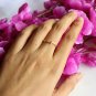 14k Solid Gold Minimalist Ring Simple Anniversary Ring Stackable Designer Ring.