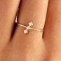 Pave Diamond Minimalist Ring 14k Gold Dainty Diamond Mother' Day Gift Ring.