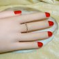 Garnet Diamond Ring Eternity Band 14k Gold Mandarin Spessartite Wedding Ring N54