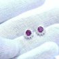 Purple Garnet And Topaz Combination Cluster Earring In 925 Sterling Silver Gift.