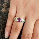 Purple Garnet Combination Ring For Anniversary Gift For Women 925 Silver Ring. Purple Garnet Combination Ring For Anniversary Gift For Women 925 Silver Ring.