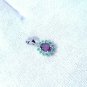 Purple Garnet Cluster pendant sterling silver pendant for birthday gift