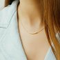 Diamond Bar Necklace Dainty Curved Bar Diamond Choker Necklace 14k Solid Gold.