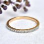 Diamond Wedding Band 14k Solid Gold Straight Wedding Stack Ring Engagement Band.