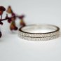 Diamond Wedding Band 14k Solid Gold Straight Wedding Stack Ring Engagement Band.
