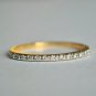 Diamond Wedding Band 14k Solid Gold Straight Wedding Stack Ring Engagement Band.
