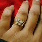 14k Solid Gold Small Bezel Set Diamond Ring Dainty Round Diamond Engagement Ring