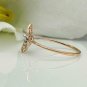 14k Solid Gold Diamond Solitaire Ring Filigree Design Diamond Gold Ring Band.