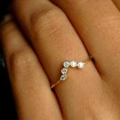 Diamond Chevron Ring 14k Solid Gold Round Diamond Wedding Stack Anniversary Gift Diamond Chevron Ring 14k Solid Gold Round Diamond Wedding Stack Anniversary Gift