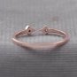 Natural Diamond Cuff Ring 14k Gold Open Cuff Ring Women Jewelry Birthday Gift.
