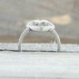 Diamond Open Heart Ring 14k Solid Gold Couple Ring Anniversary Ring Fashion Band