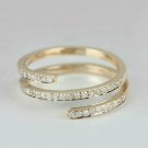 Pave Diamond Wrap Ring 14k Gold Wedding Swirl Ring Anniversary Gift Couple Ring. Pave Diamond Wrap Ring 14k Gold Wedding Swirl Ring Anniversary Gift Couple Ring.