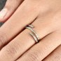 Pave Diamond Wrap Ring 14k Gold Wedding Swirl Ring Anniversary Gift Couple Ring.