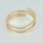 Pave Diamond Wrap Ring 14k Gold Wedding Swirl Ring Anniversary Gift Couple Ring.