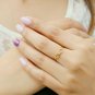 14k Solid Gold Diamond Infinity Sign Ring Gold Knot Ring Dainty Diamond Ring.