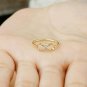 14k Solid Gold Diamond Infinity Sign Ring Gold Knot Ring Dainty Diamond Ring.