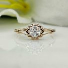 14k Solid Gold Diamond Engagement Ring Handmade Birthday Ring Designer Ring Band