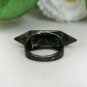 Pave Diamond Pyramid Ring 925 Silver Diamond Egyptian Style Wedding Ring Gift.