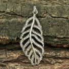 Pave Diamond Leaf Charm Pendant 925 Silver Diamond Leaf Charm Birthday Gift N1. Pave Diamond Leaf Charm Pendant 925 Silver Diamond Leaf Charm Birthday Gift N1.