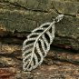 Pave Diamond Leaf Charm Pendant 925 Silver Diamond Leaf Charm Birthday Gift N1.