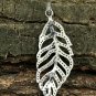 Pave Diamond Leaf Charm Pendant 925 Silver Diamond Leaf Charm Birthday Gift N1.