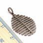 Leaf Pendant Pave Diamond 925 Silver Diamond Leaf Shape Pendant For Christmas.