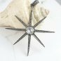 Pave Diamond Star Pendant 925 Silver Diamond Snow Star Pendant Birthday Gift.