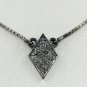 Pave Diamond Marquise Pendant 925 Silver Diamond Anniversary Gift Pendant Charm.