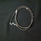Black Spinel Beaded Necklace And Earring Fine Jewelry Set 925 Sterling Silver. Black Spinel Beaded Necklace And Earring Fine Jewelry Set 925 Sterling Silver.